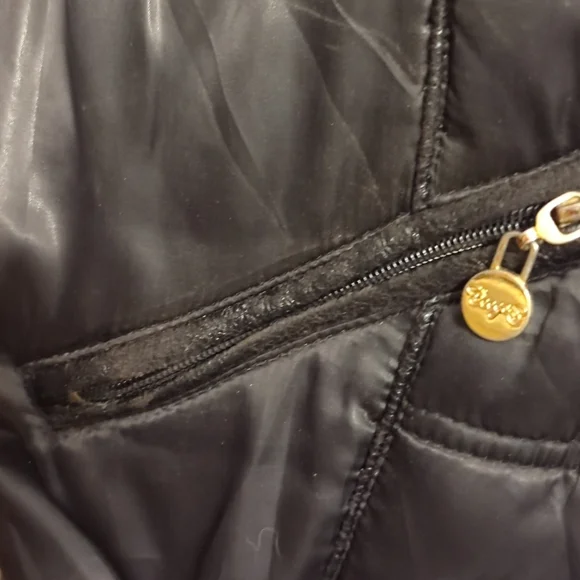 Vintage Coogi Puffer Jacket with Removable Faux Fur lined hood Size Medium - Picture 7 of 14